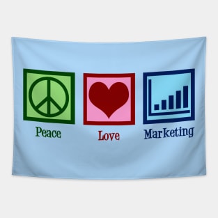 Peace Love Marketing Tapestry