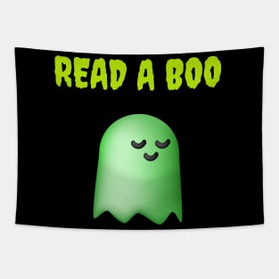 Read A BOO Funny Ghost Halloween Design Tapestry