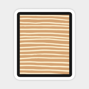 Brown Teraccotta Abstract Mudcloth Lines Pattern Magnet