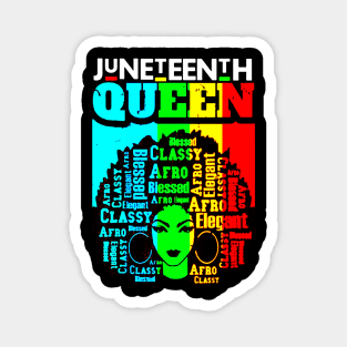 Queen Of Juneteenth Black Girl Magnet