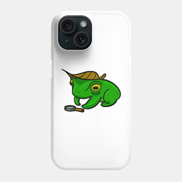 Frog Detective Phone Case by DingHuArt