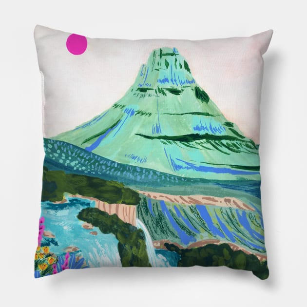 Kirkjufell Pillow by Sarah Gesek Studio