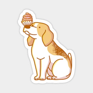 Beagle and Cupcake Magnet