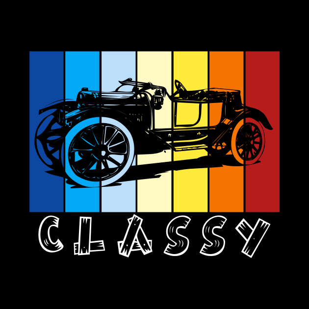 Ride in Style with our Old Retro Classy Car - A Kaleidoscope of Color! by Salaar Design Hub