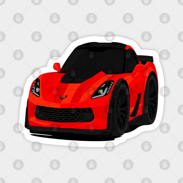 Z06 RED Magnet by VENZ0LIC