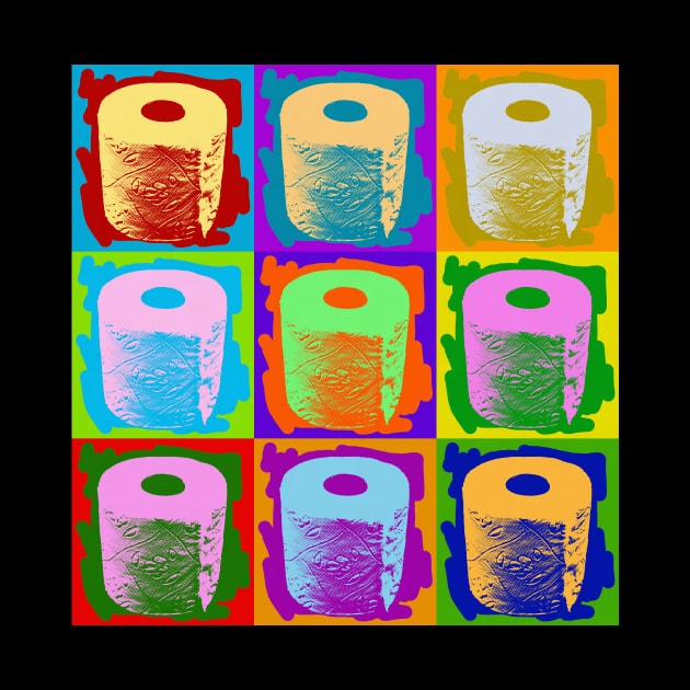 Toilet Paper Roll Pop Art Style Quarantined 2020 Funny TP Shortage by joannejgg