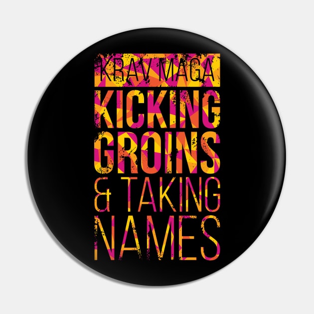 Krav Maga Kicking Groins Pin by polliadesign