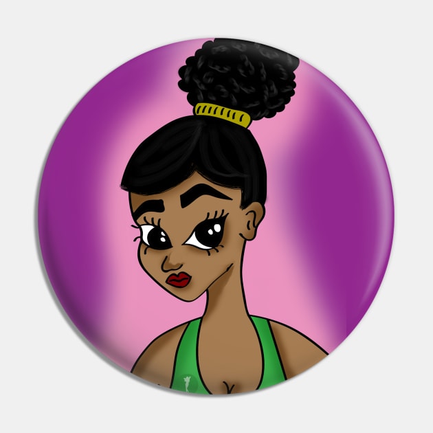 Cute black girl anime style art Pin by Spinkly Creations 