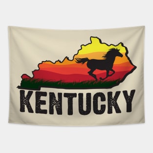 Kentucky Horse Sunset Tapestry