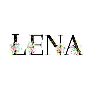 Name Lena in flowers. T-Shirt