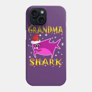 Christmas Grandma Shark Funny Design Gift Idea Phone Case