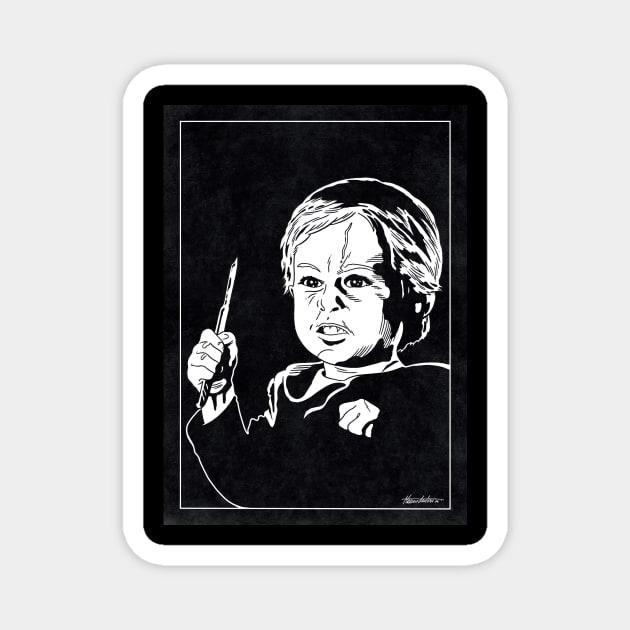 GAGE CREED - Pet Sematary (Black and White) Magnet by Famous Weirdos