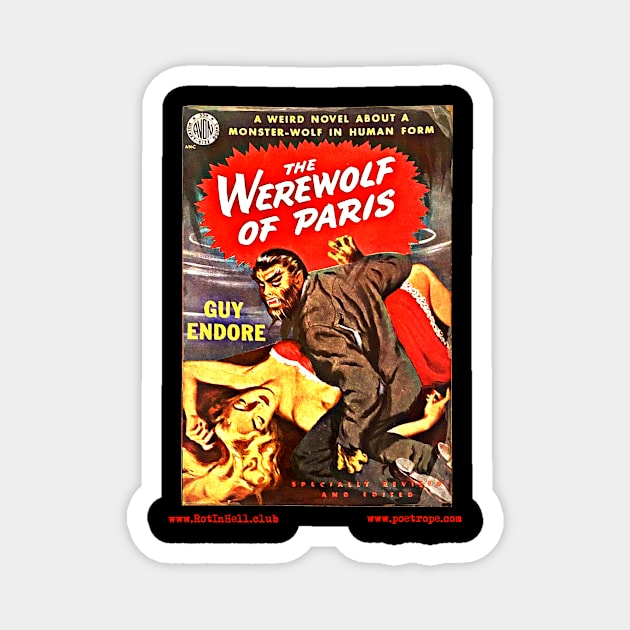 THE WEREWOLF OF PARIS by Guy Endore Magnet by Rot In Hell Club