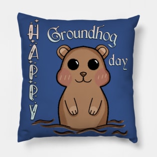 Groundhog Day Pillow