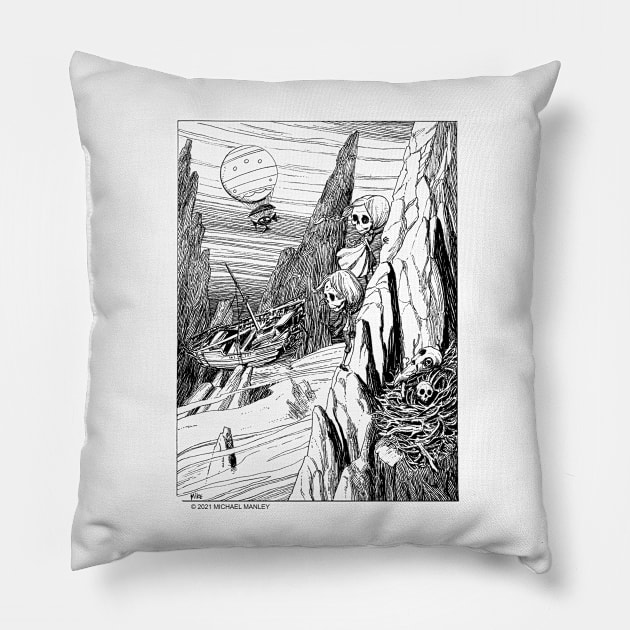 Perilous Journey Pillow by drawmanley