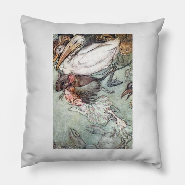 Alice In Wonderland - Arthur Rackham - 1 Pillow by Illustration Station