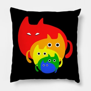 Rainbow cats Pillow