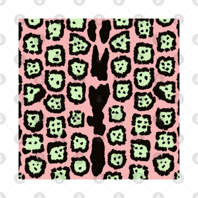 Jaguar Pattern in Melon on Pink Lemonade by ButterflyInTheAttic