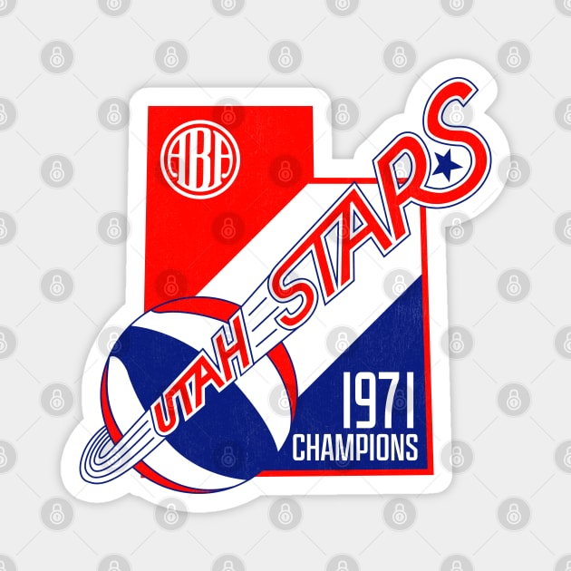 Defunct Utah Stars 1971 ABA Champs Magnet by LocalZonly