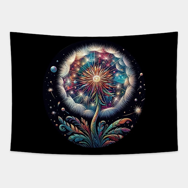 Magic Dandelion AI Tapestry by DorianFox