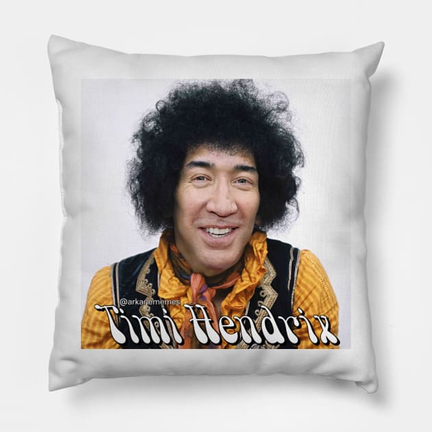 Timi Hendrix Pillow by arkanememes