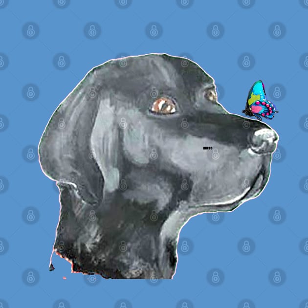 English Black Lab by Lil' Angel Pet Portraits