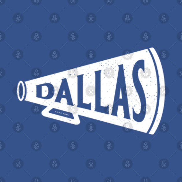 Disover Vintage Megaphone - Dallas Cowboys (White Dallas Wordmark) - Dallas Cowboys - T-Shirt