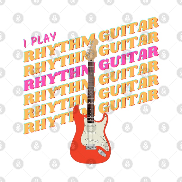 I Play Rhythm Guitar Fiesta Red Guitar by nightsworthy