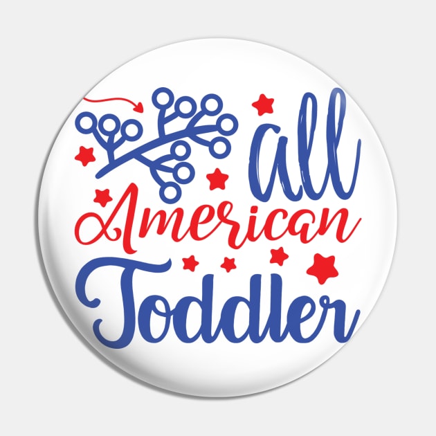 All American Toddler Pin by hallyupunch