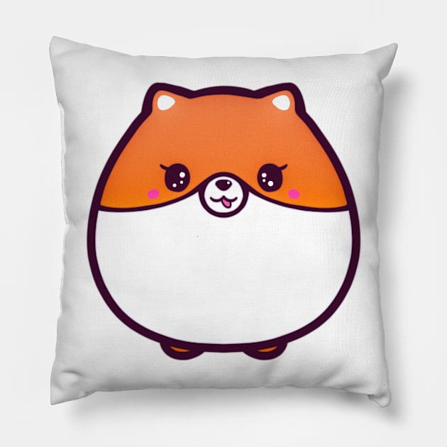 Pomeranian dog breed kawaii cute adorable Pillow by astronauticarte