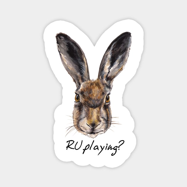 RABBITS "R U playing?" Magnet by Public Radio Alliance