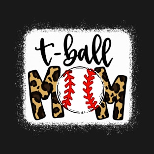 T Ball Mom Leopard Tee Ball Mama Christmas T-Shirt