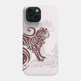 Cat illustration in tattoo style Phone Case