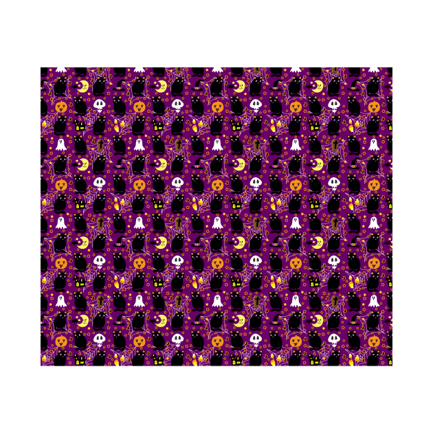 Cute Purple Halloween Pattern by saradaboru