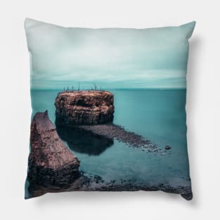 Blue Hour Pokeshaw Rock, New Brunswick Canada V2 Pillow