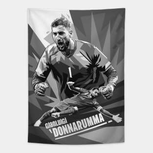 Gianluigi Donnarumma Greyscale Pop Art Tapestry