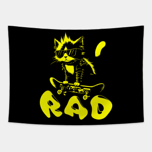 Skater Cat | Hardcore Cat | Radical Cat | Skate or Die Tapestry