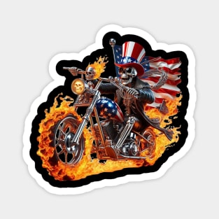 Patriot Skeleton Rider by focusln Magnet