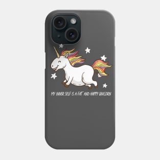 The fat and happy Unicorn Phone Case