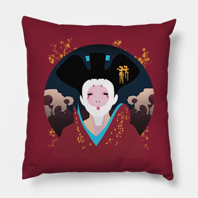 Robotic Geisha Pillow by Plan8