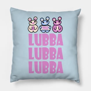 Three Chibis (Spread Lubba Lubba Lubba) Pillow