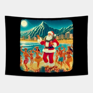 Hawaii Merry Christmas Tapestry