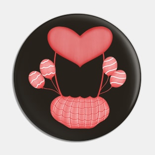 Red valentine balloons Pin