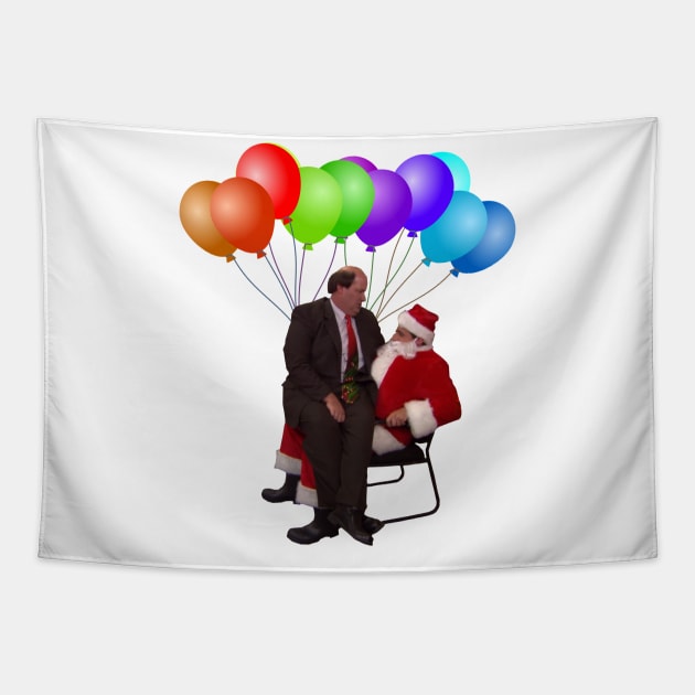 The Office Kevin 1000 Balloons Christmas Wish Tapestry by felixbunny