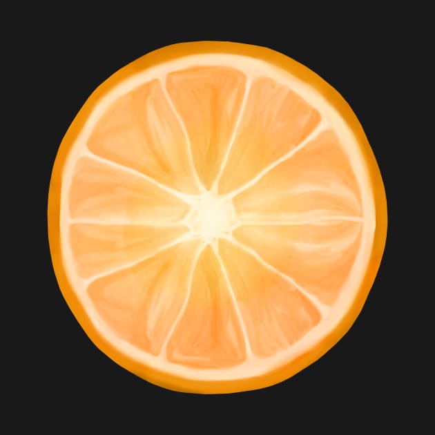 Orange Citrus Circle Slice by Art by Deborah Camp