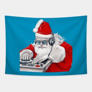 Cool Dude Old Skool Eighties Christmas DJ Tapestry