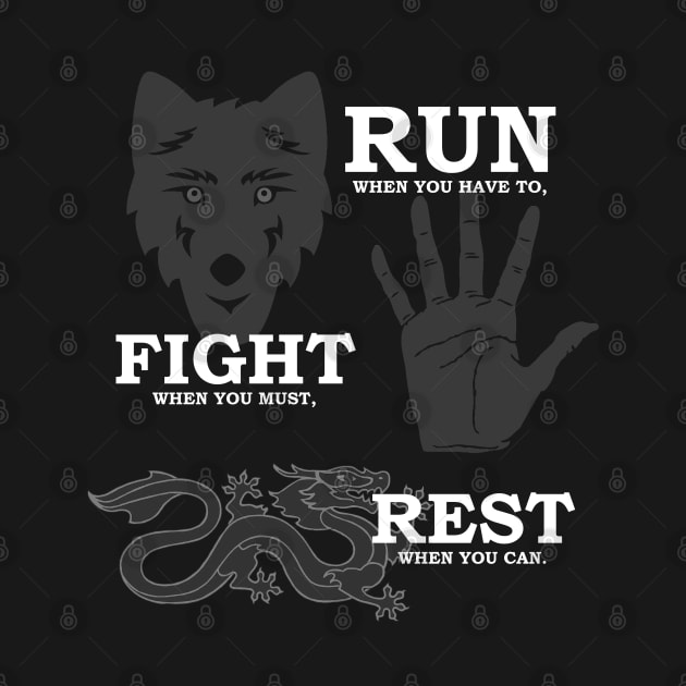 Run, Fight, Rest. by charliecam96