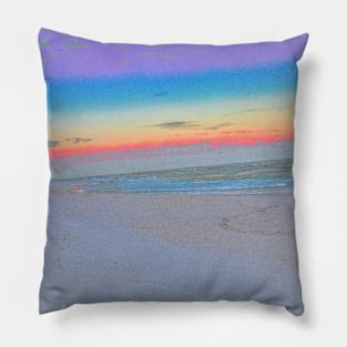 Pensacola Beach at sunrise, in a pastel look Pillow