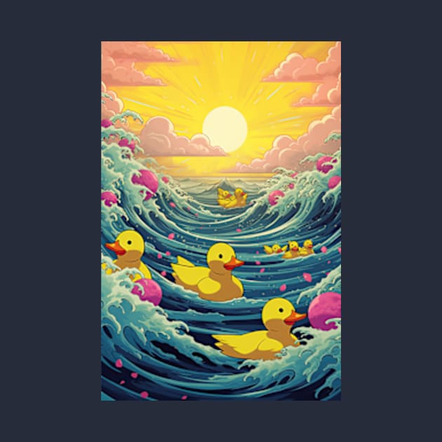 The Great Wave off ducks by Daniac's store