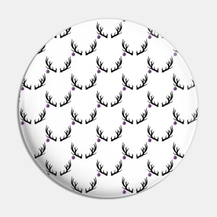 Christmas Antlers Pattern Pin